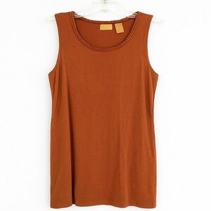 Wrangler Rust Orange Tank Top Braided Scoop Neck Western Boho Cowgirl Size Med
